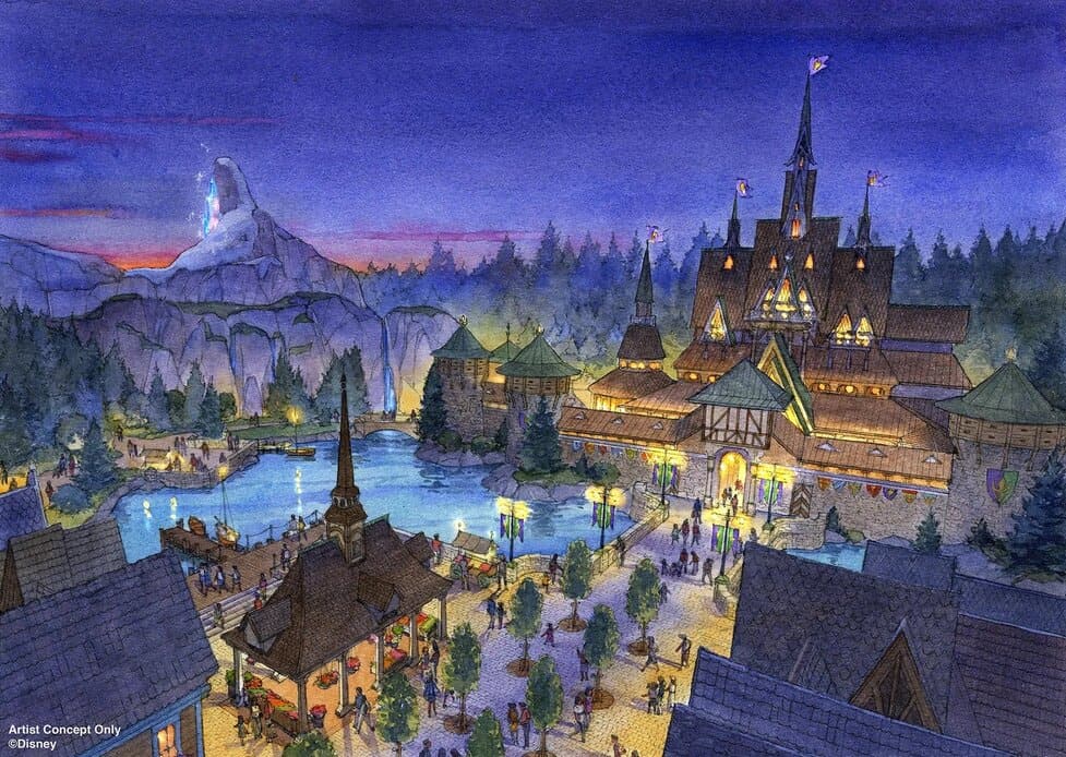 Disney fantasy Springs ボールペン New Concept Art, Details, and Drone Construction Footage of